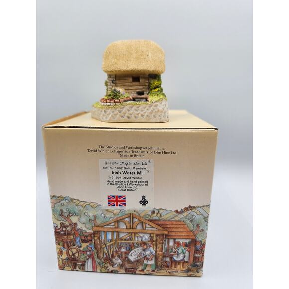 Vintage David Winter Cottages Irish Water Mill 1991 In Box - Picture 2 of 4